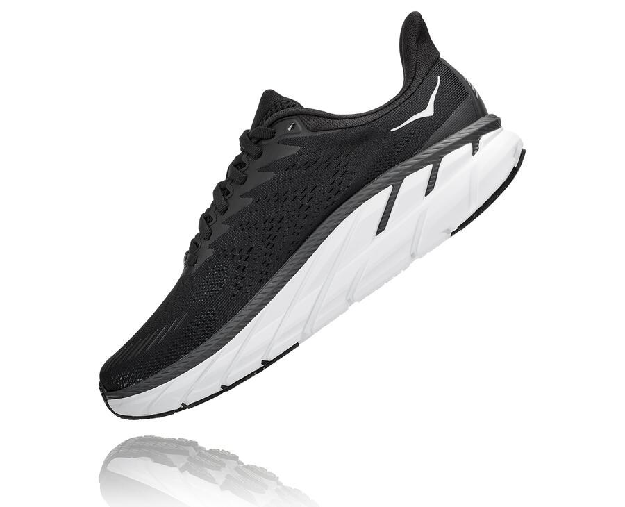 Chaussure Running Hoka One One Clifton 7 Femme - Noir/Blanche - XDN-896741